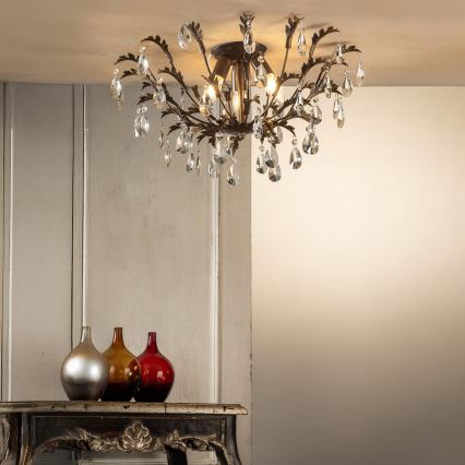 ONLI - Stropné svietidlo TERESA 3xE14/6W/230V bronzové