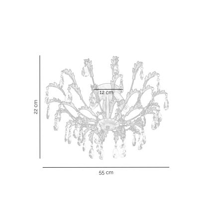 ONLI - Stropné svietidlo TERESA 3xE14/6W/230V bronzové