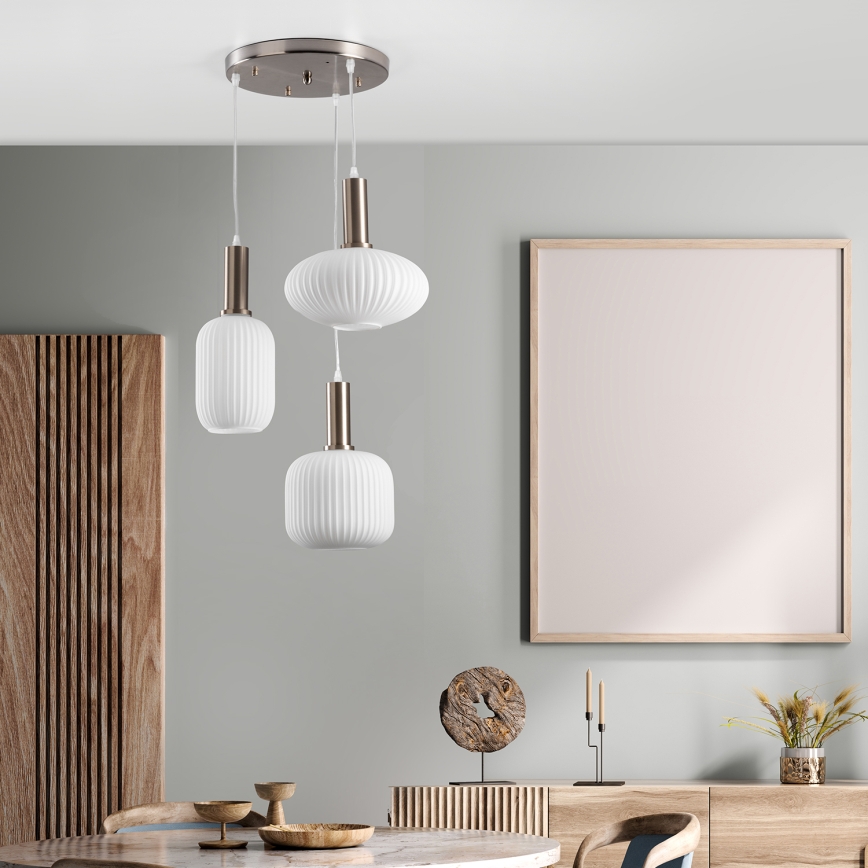 ONLI - Závesný luster na lanku DOROTY 3xE27/15W/230V lesklý chróm