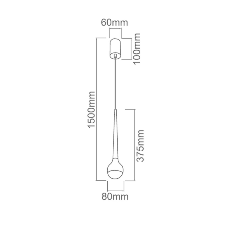 Open Design OR80261 - LED luster na lankách CAPPI LED/5W/230V čierny chróm
