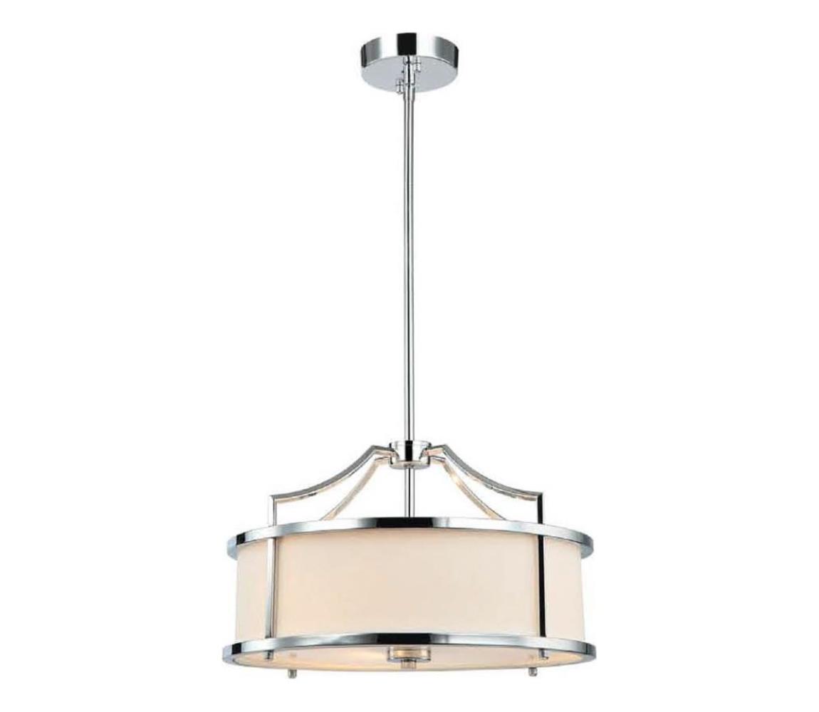 Open Design OR80865 - Stropný luster na tyči STANZA 3×E27/15W/230V, priemer 42 cm, chróm/biela OR80865