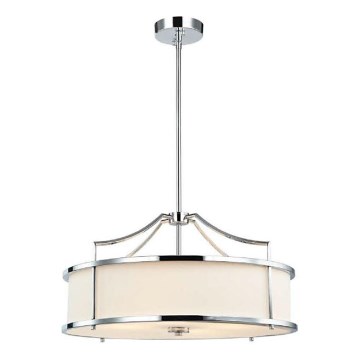 Open Design OR80872 - Elegantný luster na tyči STANZA, 4x E27, 15W/230V, priemer 55 cm, lesklý chróm/biela