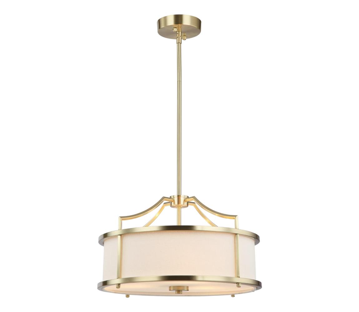 Open Design OR80889 - Luster na tyči STANZA 3xE27/15W/230V pr. 42 cm mosadz/biela OR80889