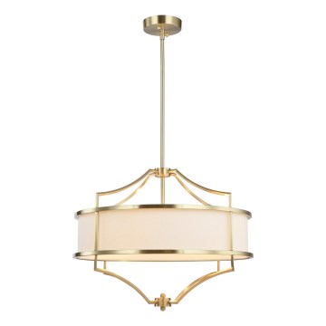 Open Design OR80933 - Luster na tyči STESSO 4xE27/15W/230V pr. 55 cm mosadz/biela