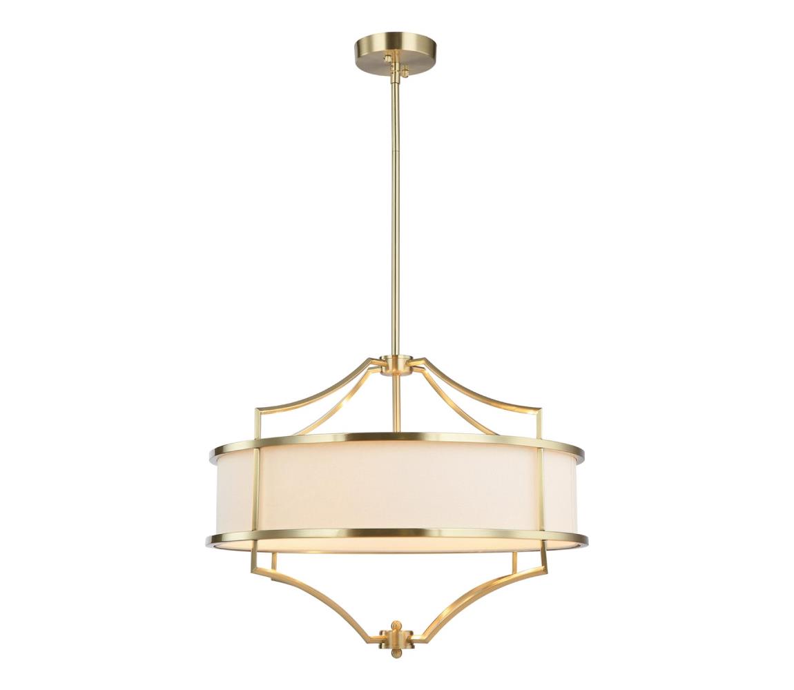 Open Design OR80933 - Luster na tyči STESSO 4xE27/15W/230V pr. 55 cm mosadz/biela OR80933