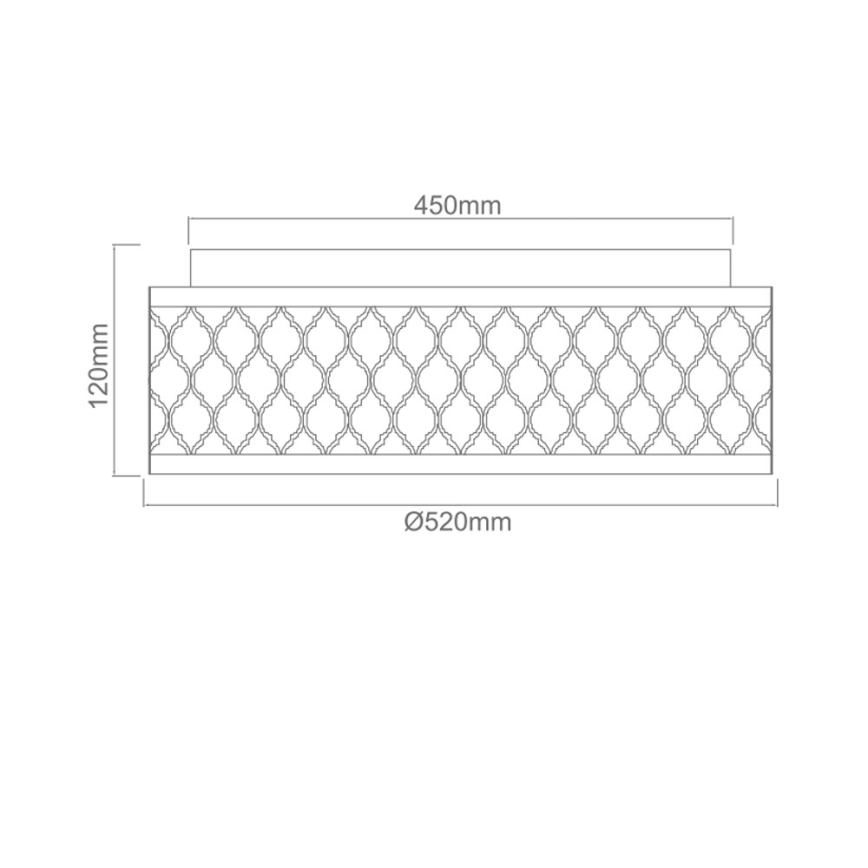 Open Design OR81015 - Stropné svietidlo CAVALLI 3xE27/15W/230V, priemer 52 cm, mosadz