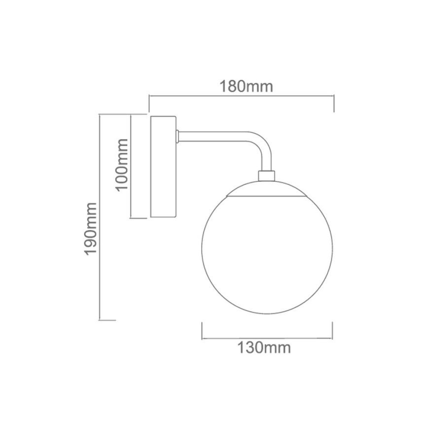 Open Design OR81404 - Nástenné svietidlo BAO 1xE27/8W/230V čierne/priehľadné