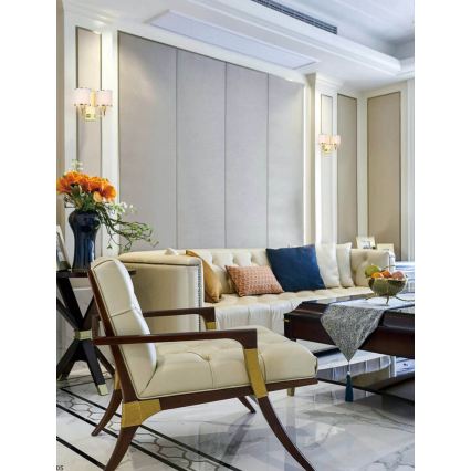 Open Design OR81503 - Nástenné svietidlo CASA 2xE14/12W/230V mosadz/krémová