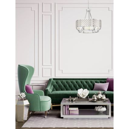 Open Design OR84375 - Luster na reťazi VERNO 6xE14/12W/230V lesklý chróm