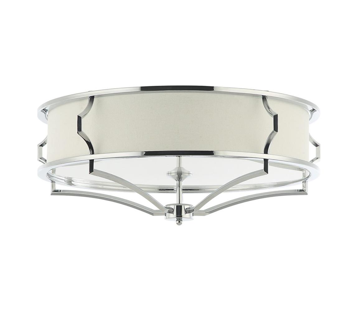 Open Design OR84429 - stropné svietidlo STESSO 6xE27/12W/230V priemer 85 cm chróm/biela OR84429