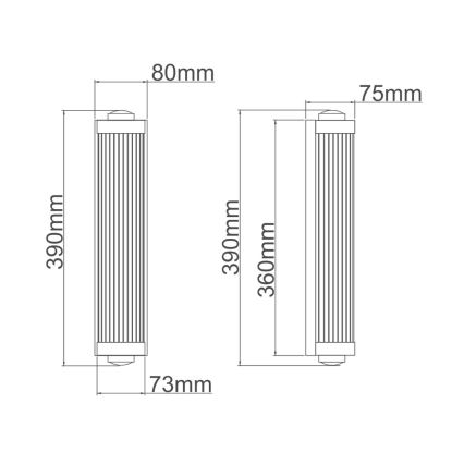 Open Design OR84474 - Kúpeľňové nástenné svietidlo FUMI 2xG9/8W/230V IP44 lesklý chróm