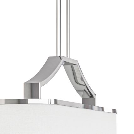 Open Design OR84849 - Luster na tyči GERDO OVALE 6xE14/12W/230V lesklý chróm/biela