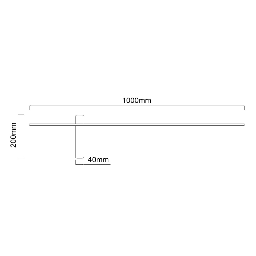 Open Design OR85051 - LED nástenné svietidlo BENE LED/10,5W/230V 100 cm čierne