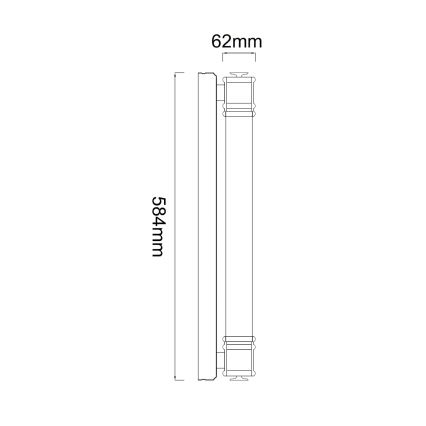 Open Design OR85235 - LED osvetlenie zrkadla do kúpeľne OMI LED/13W/230V 58 cm IP44 lesklý chróm