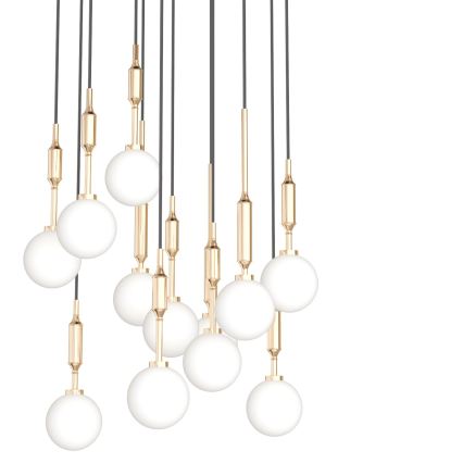 Open Design OR85396 - Luster na lanku ERO 12xG9/8W/230V zlatý