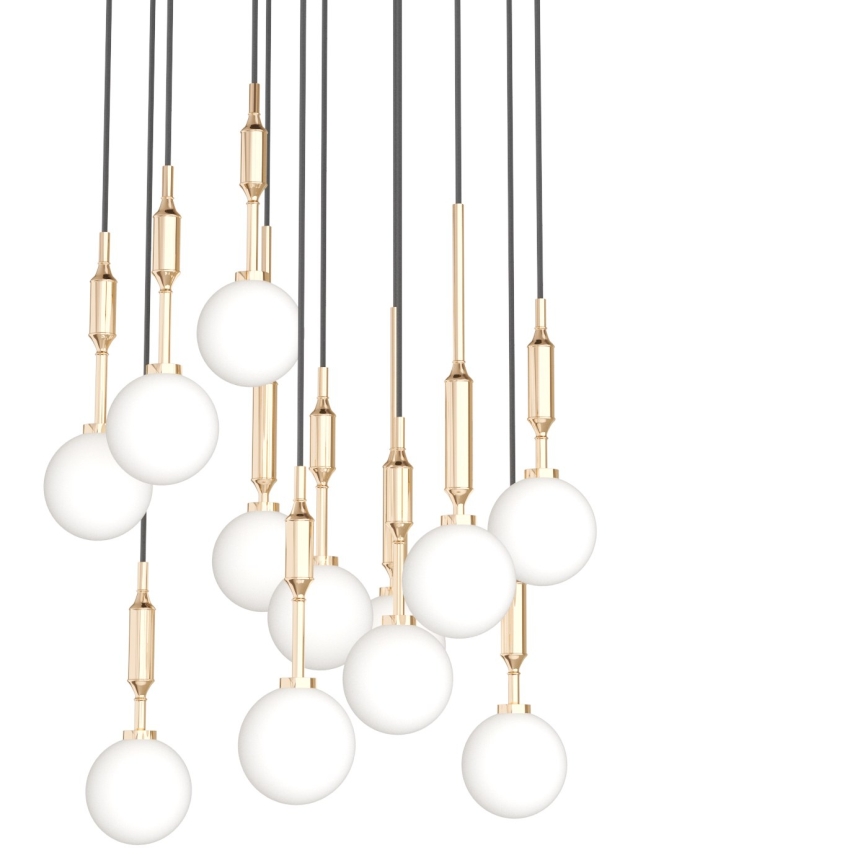 Open Design OR85396 - Luster na lanku ERO 12xG9/8W/230V zlatý
