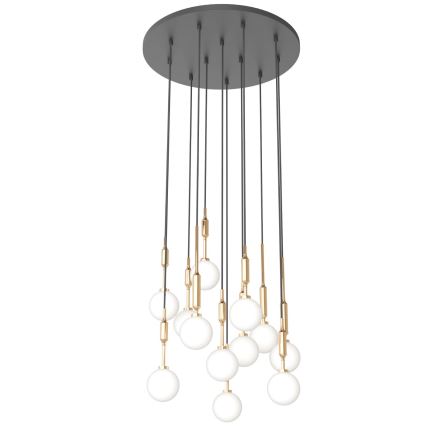 Open Design OR85396 - Luster na lanku ERO 12xG9/8W/230V zlatý