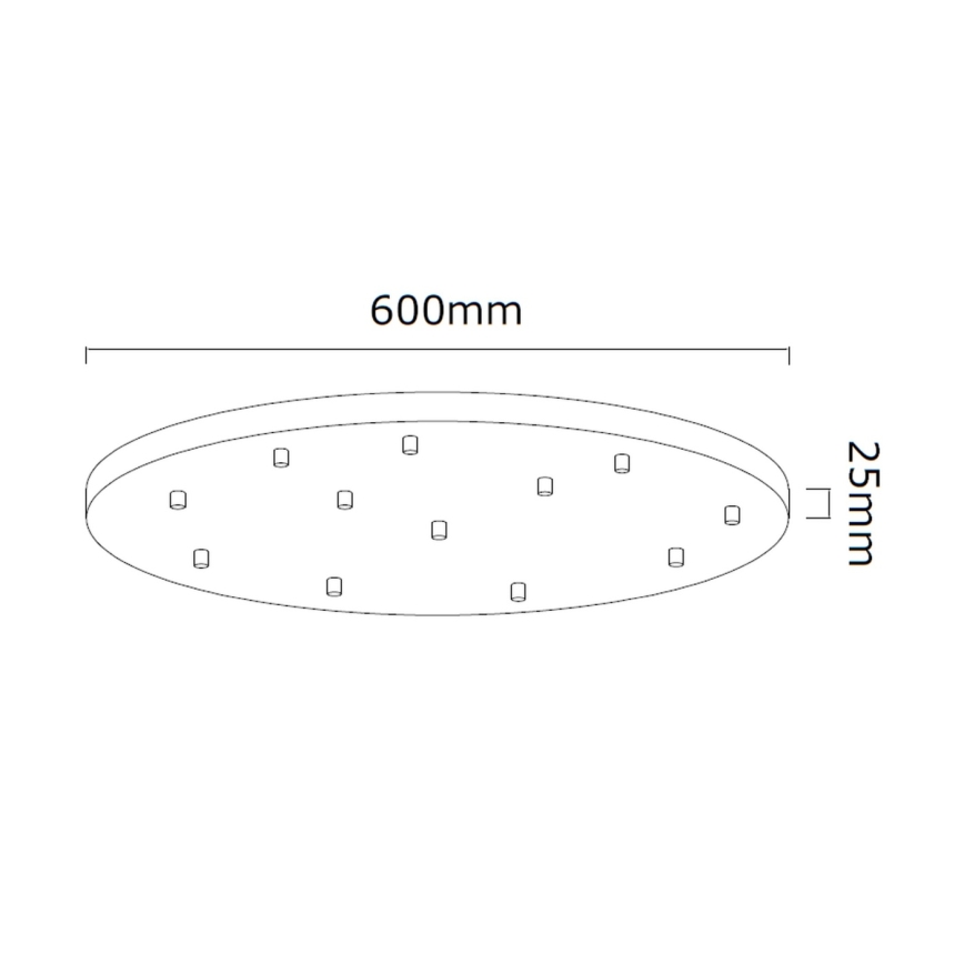 Open Design OR85396 - Luster na lanku ERO 12xG9/8W/230V zlatý