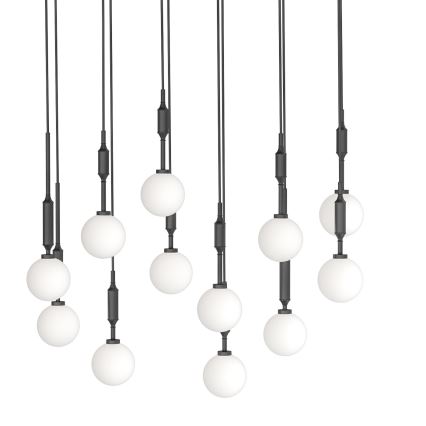 Open Design OR85464 - Luster na lanku ERO 12xG9/8W/230V čierna
