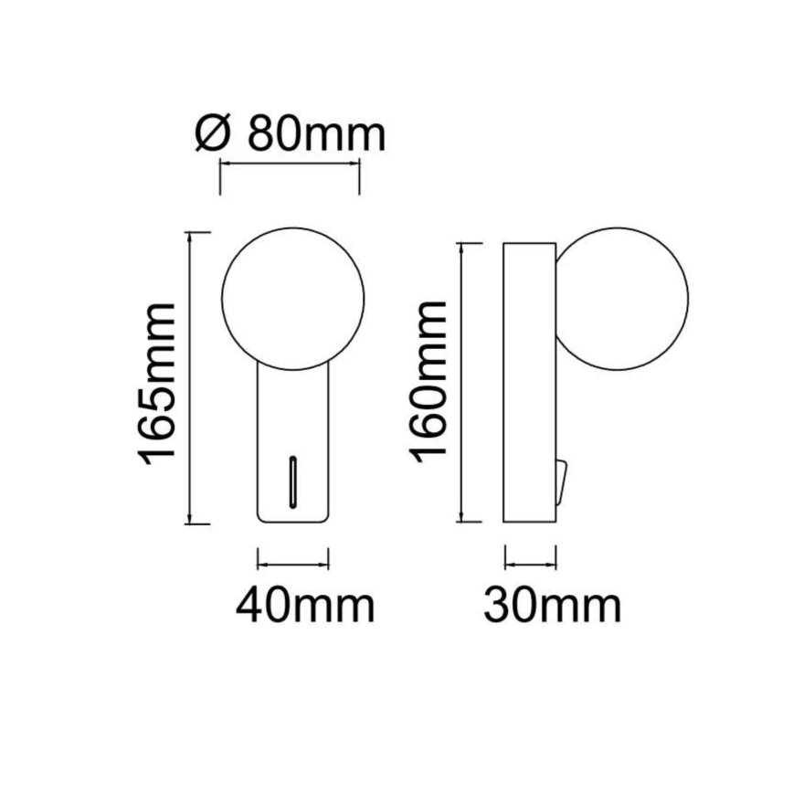 Open Design OR85532 - Kúpeľňové nástenné svietidlo BOLETTA 1xG9/8W/230V IP44 mosadz