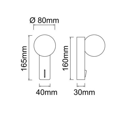 Open Design OR85563 - Nástenné svietidlo BOLETTA 1xG9/8W/230V mosadz