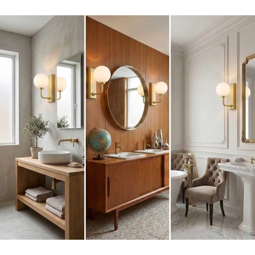 Open Design OR85600 - Nástenné svietidlo do kúpeľne ERO 1xG9/9W/230V IP44 mosadz