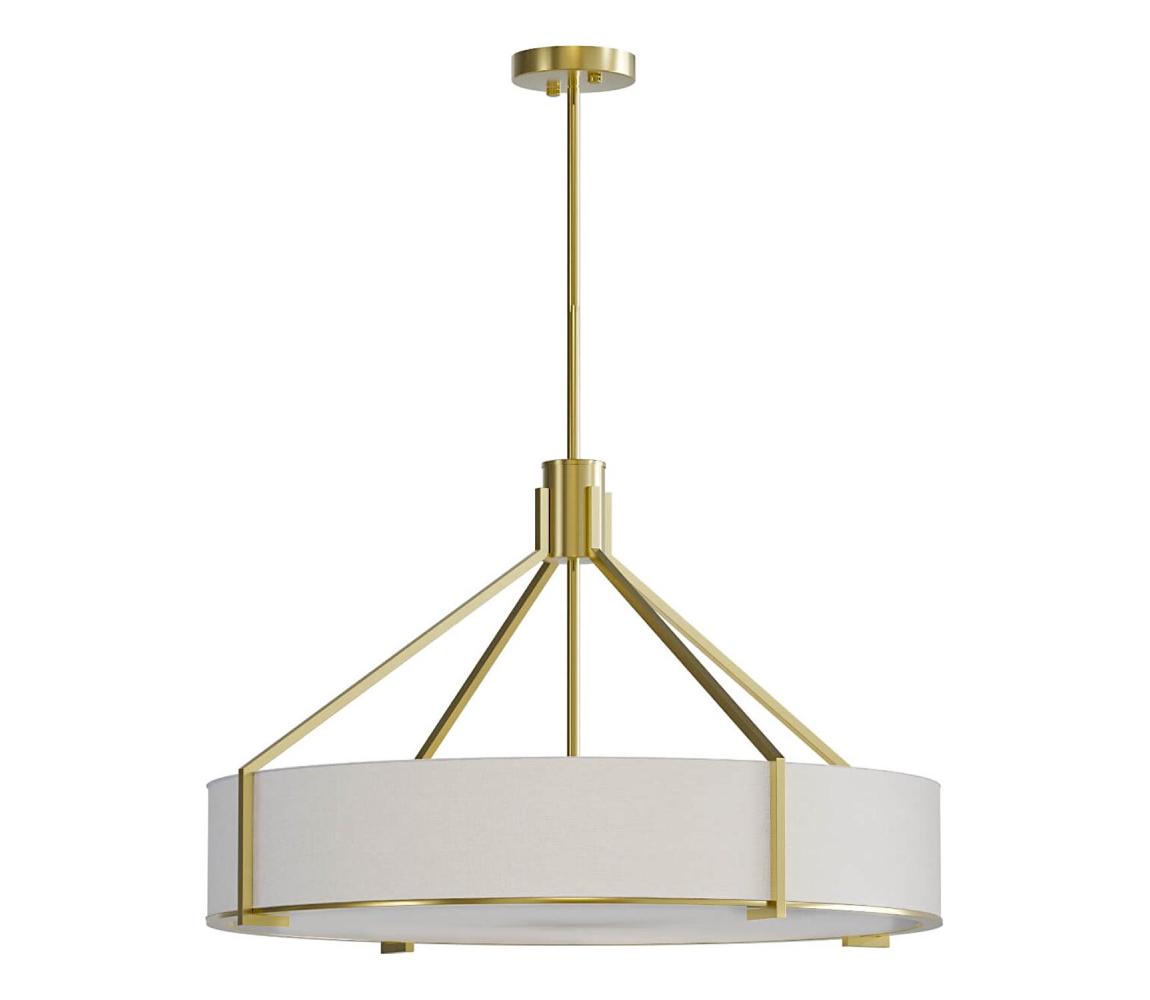 Open Design OR85662 - Luster na tyči DORETTO 6xE27/15W/230V pr. 70 cm zlatá/biela OR85662