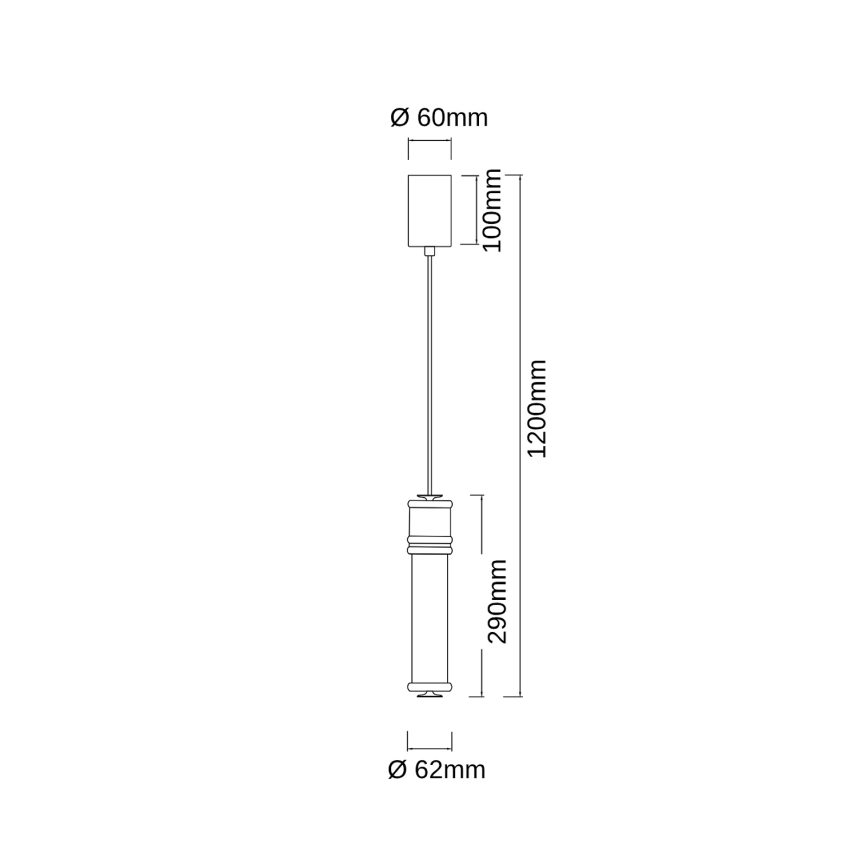 Open Design OR85730 - Závesný LED luster OMI LED/10W/230V, lesklý chróm