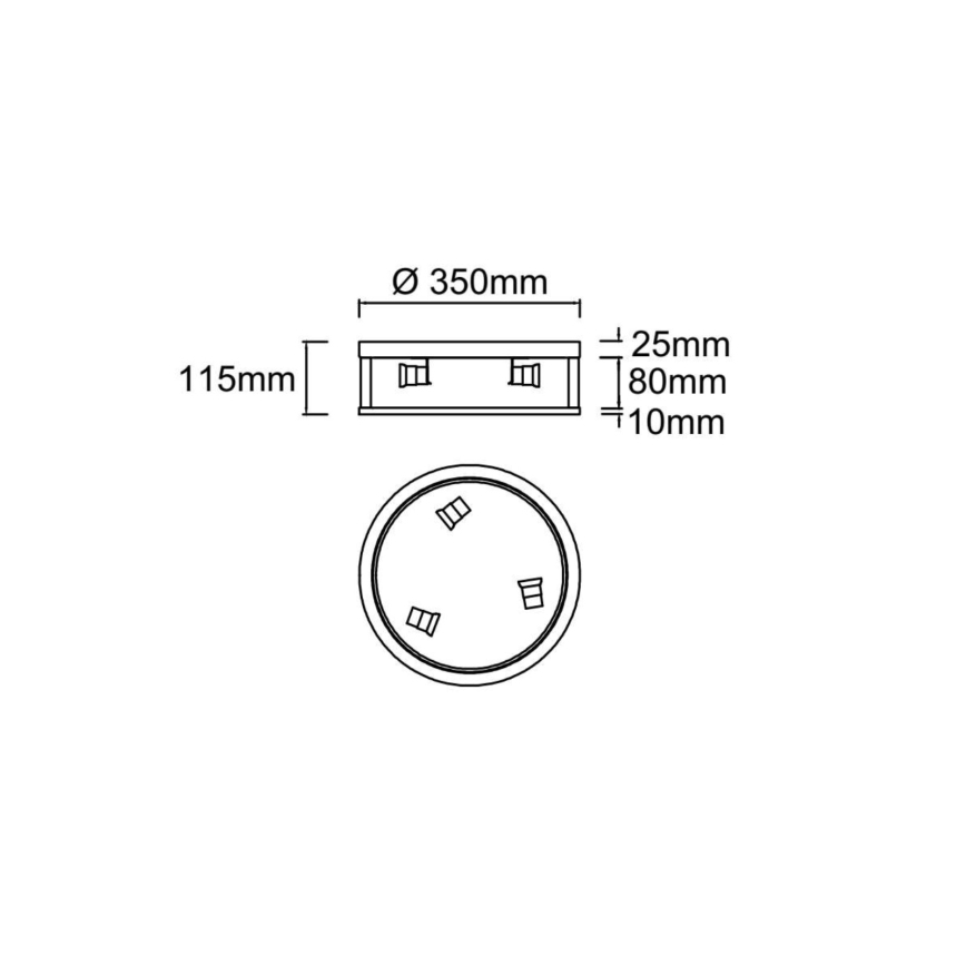 Open Design OR85792 - Stropné svietidlo SANDRO 3xE14/12W/230V, priemer 35 cm, matný chróm