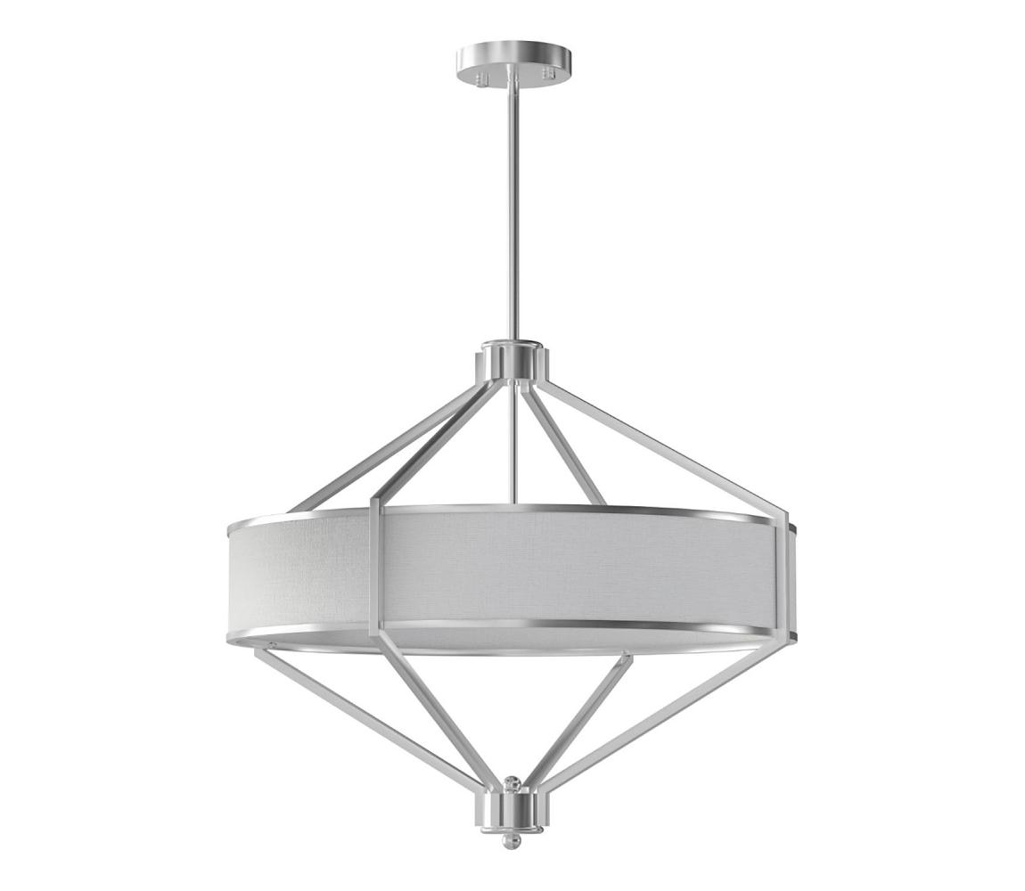 Open Design OR85822 - Luster na tyči ZUNDO 4xE27/15W/230V matný chróm/biela OR85822
