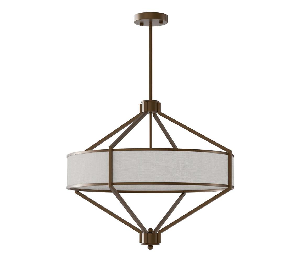 Open Design OR85846 - Luster na tyči ZUNDO 4xE27/15W/230V hnedá/béžová OR85846