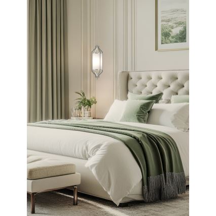 Open Design OR85853 - Luster na tyči ZUNDO 1xE27/15W/230V matný chróm/biela