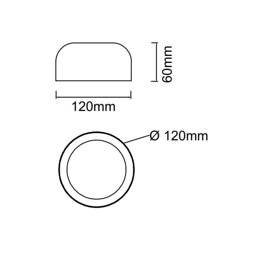 Open Design OR85891 - LED stropné svietidlo CEDRONE LED, 8 W, 230 V, 3000/4500/6500 K, pr. 12 cm, čierne