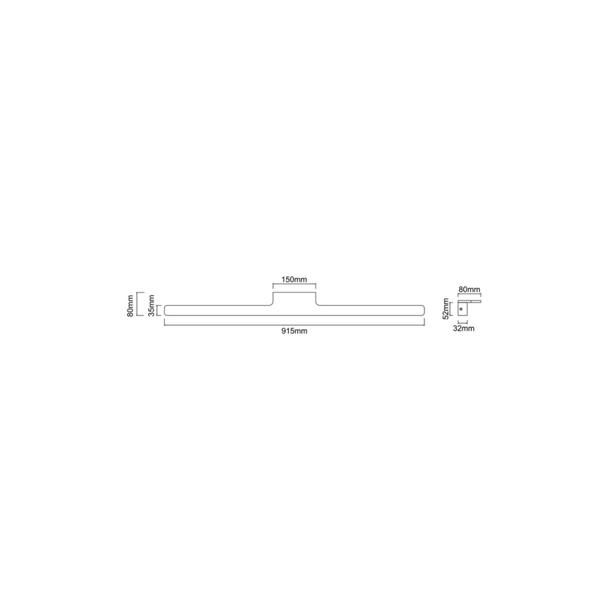 Open Design OR86140 - LED osvetlenie zrkadla do kúpeľne LUCE LED/12W/230V 3000/4500/6500K 91,5 cm IP44 mosadz