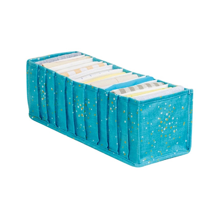 Organizér do skrine 42x16x13 cm tyrkysová