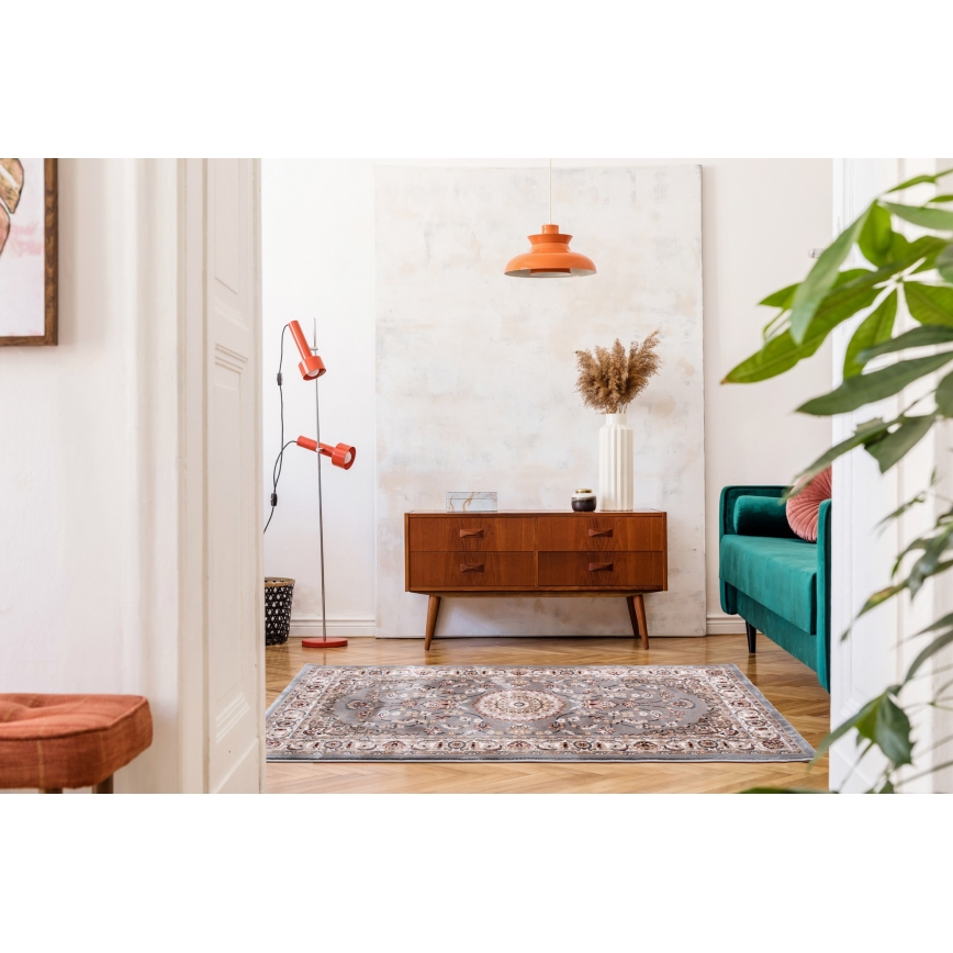 Orientálny koberec DUBAI 80x150 cm 2300 g/m2 sivý