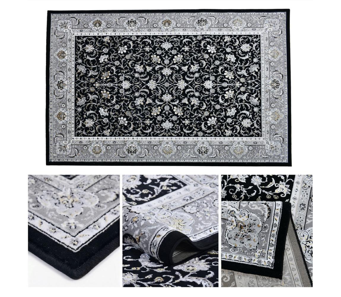 Multidecor Orientálny koberec GRECE 120x170 cm 2150 g/m2 čierna/šedá/biela 509298