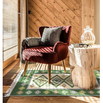 Orientálny koberec KILIM 80x150 cm zelený