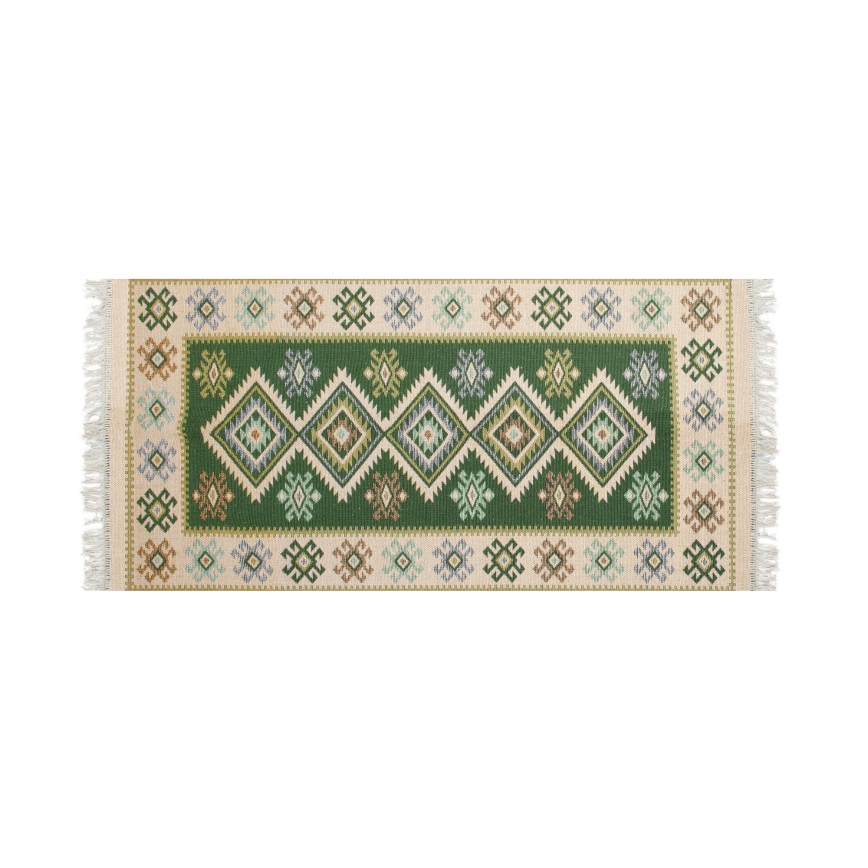 Orientálny koberec KILIM 80x150 cm zelený