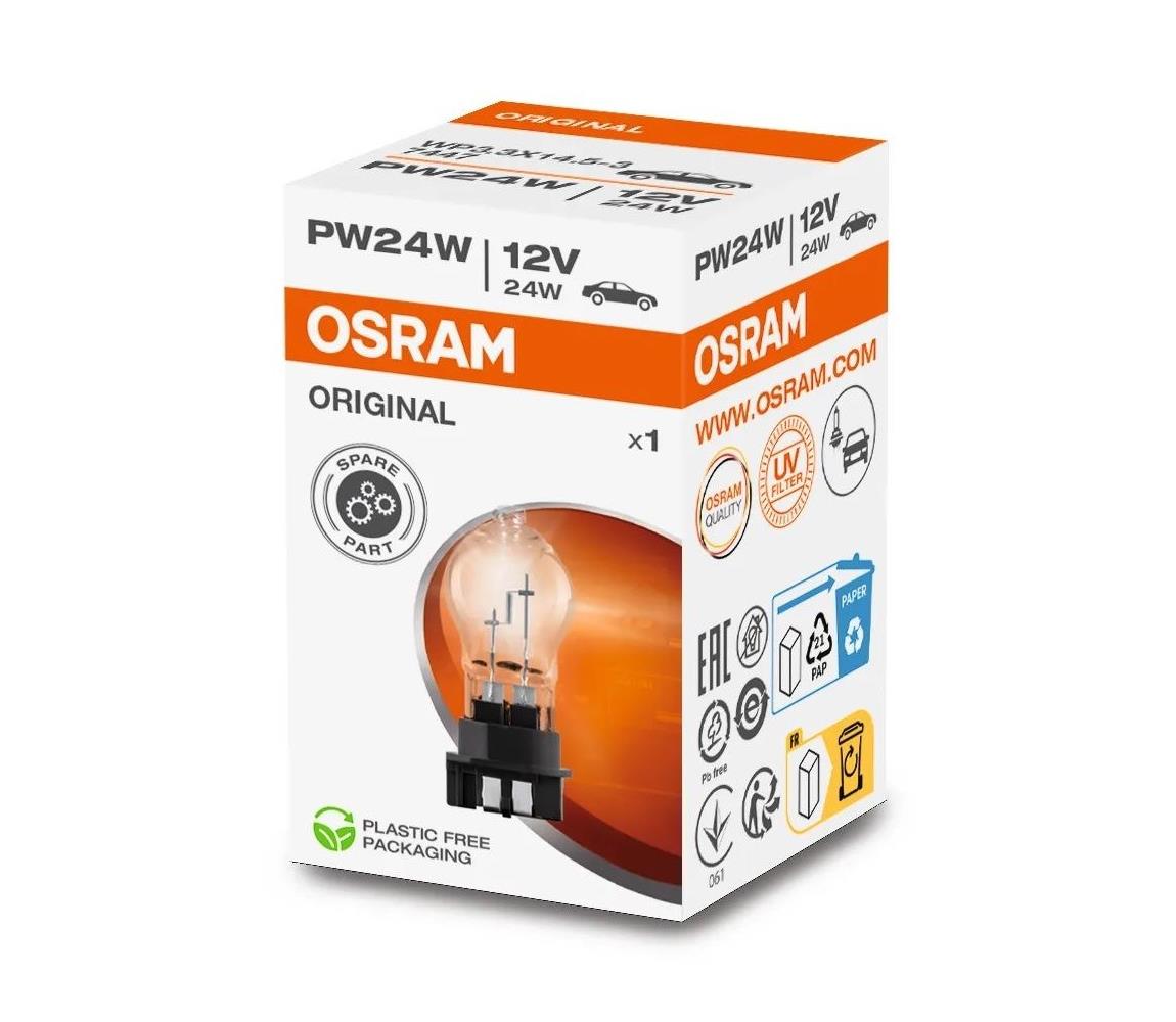 Originálna autožiarovka ORIGINAL WP3.3X14.5-3 PSX PW24W/24W/12V - Osram 7447
