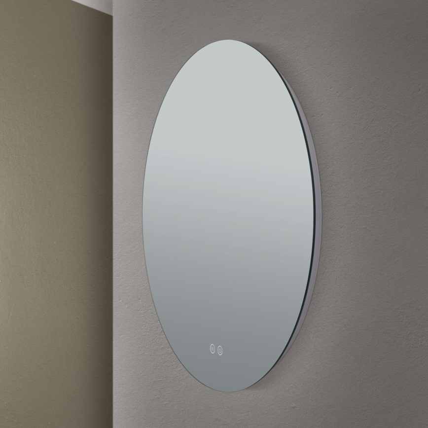 LED Kúpeľňové vyhrievané nástenné zrkadlo s podsvietením FOCUS LED/25W/230V 3000/4200/6000K pr. 60 cm IP44