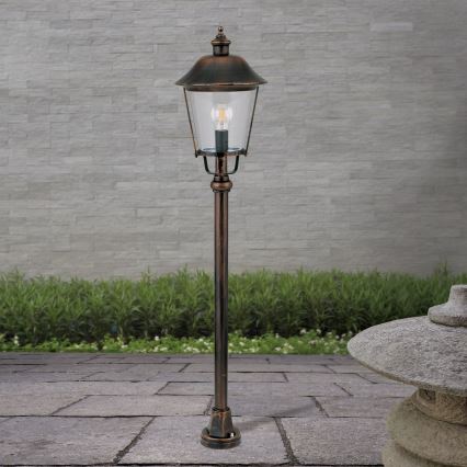 Vonkajšia lampa KENZO 1xE27/100W/230V IP44 bronz/patina
