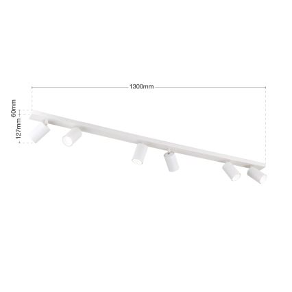 Bodové svietidlo SEAN 6xGU10/13W/230V biela