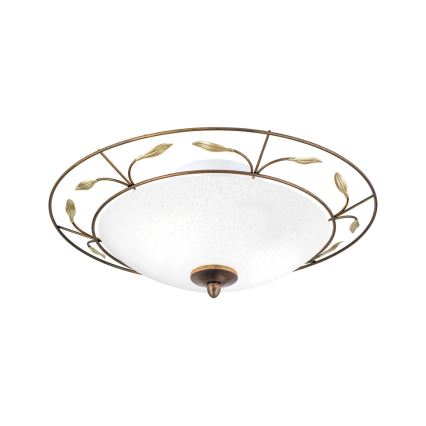 Stropné svietidlo LUCA 2xE14/40W/230V pr. 40 cm bronz/patina