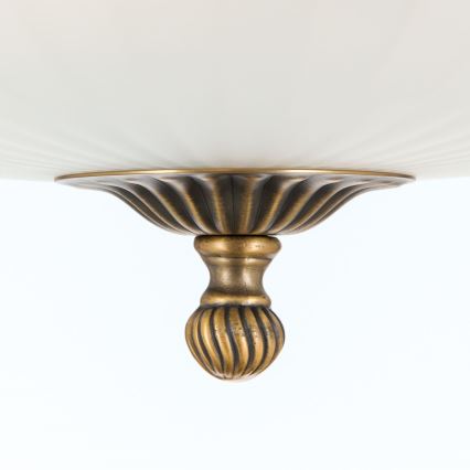 Prisadený luster ROCCA 4xE27/60W/230V pr. 43 cm bronz/biela