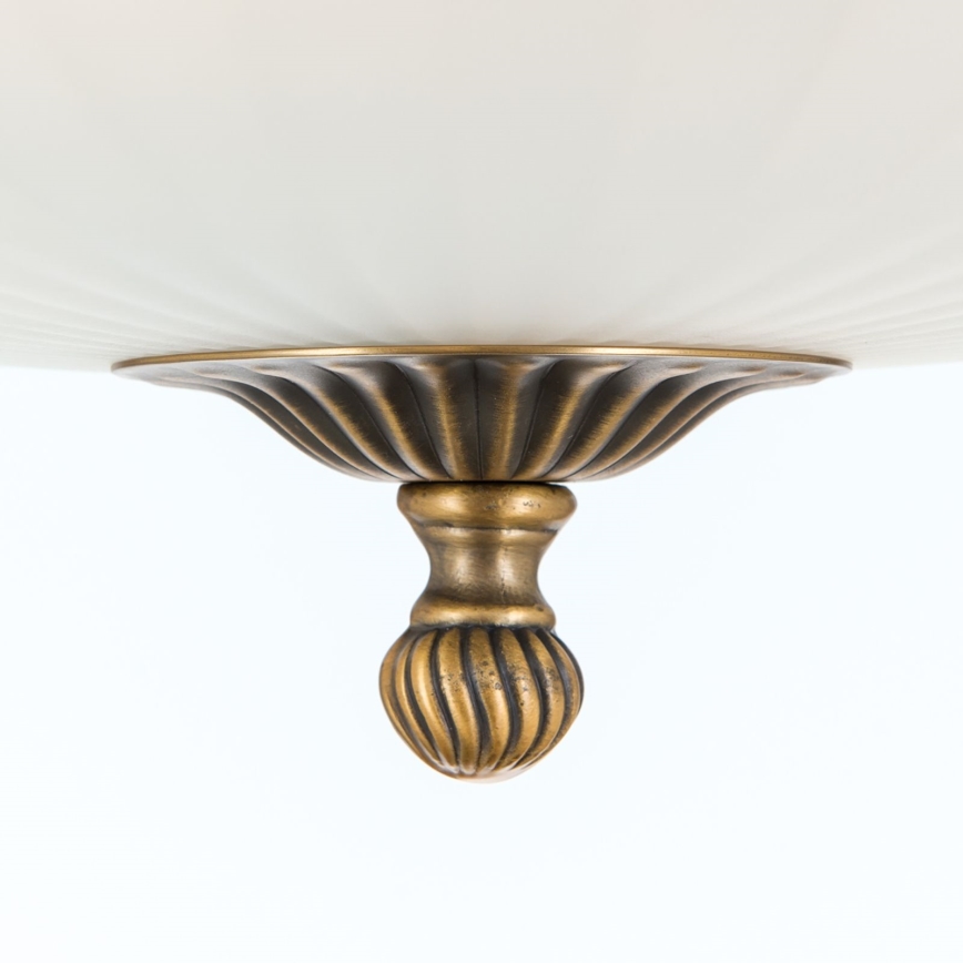 Prisadený luster ROCCA 4xE27/60W/230V pr. 43 cm bronz/biela