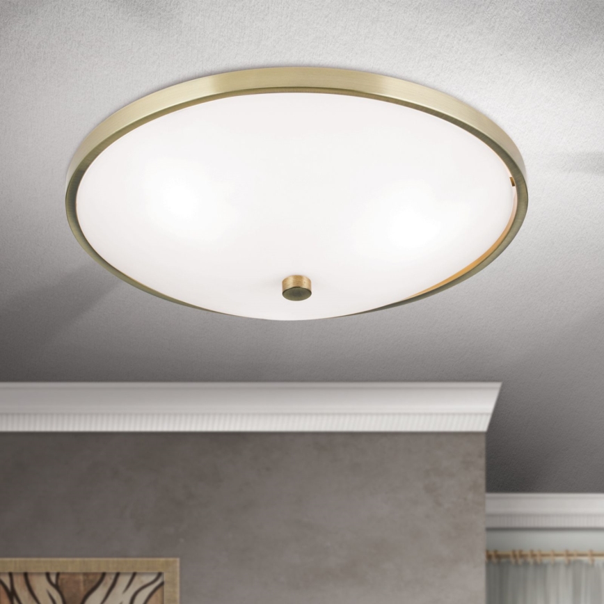 Stropné svietidlo AIDA 3xE27/60W/230V pr. 40 cm mosadz