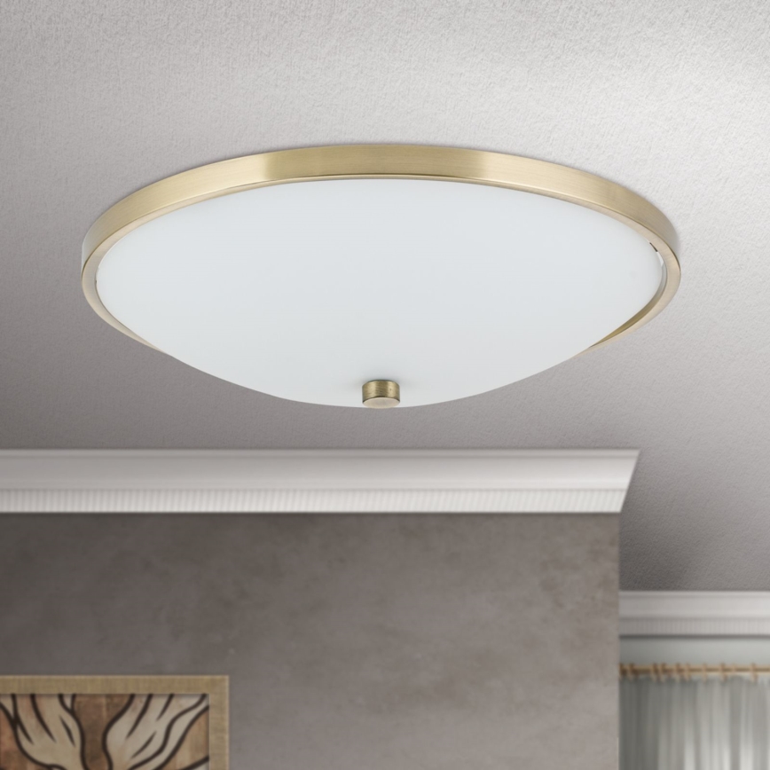 Stropné svietidlo AIDA 3xE27/60W/230V pr. 40 cm mosadz