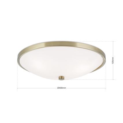 Stropné svietidlo AIDA 3xE27/60W/230V pr. 40 cm mosadz