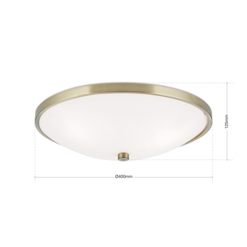 Stropné svietidlo AIDA 3xE27/60W/230V pr. 40 cm mosadz